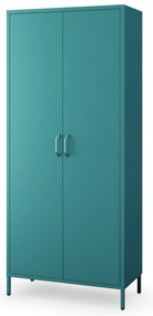 Gardróbszekrény FLAVIO, 800 x 1850 x 450 mm, Modern: tengerszínű