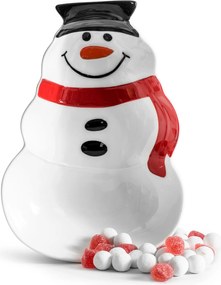 Sagaform Winter Kerámia Karácsonyi Tál 25,5 cm Hóember