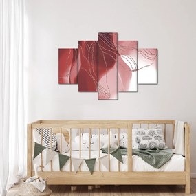 Kép - Piros absztrakt virág N⁰1 (150x105 cm)