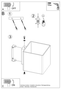 Sollux SL.0212 - Fali lámpa RICO 1xG9/40W/230V üveg/fehér