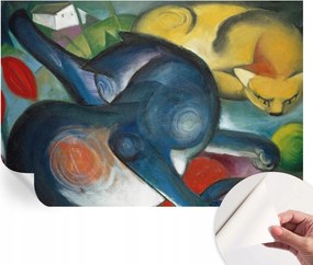 Fotótapéta Öntapadós Dekoratív Tapéta Macska Festmény 152x104 cm