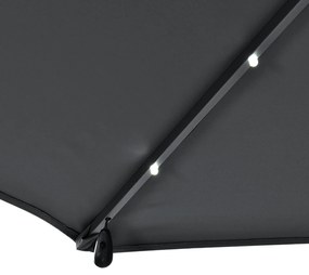 Juskys LED-es napernyő Brazil 3,5 m - sötétszürke