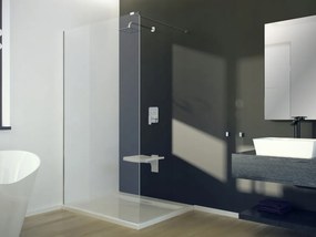 Invena Walk-In, zuhany paraván 100X200cm, 8mm átlátszó üveg, króm profil, INV-AK-32-106-O