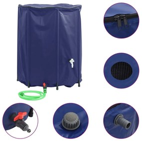 összecsukható PVC víztartály csappal 1250 L