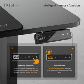 Diablo X-Tensio 1100 állítható magasságú íróasztal fekete