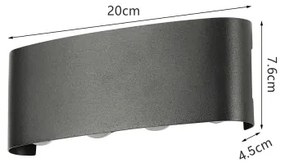 Brilagi - LED kültéri fali lámpatest FLAREBOX LED/8W/230V fekete IP65