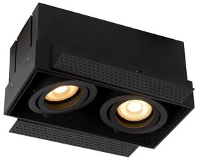 Lucide 09925/02/30 - Beépíthető lámpa TRIMLESS 2xGU10/50W/230V fekete