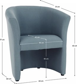 Klub fotel, mentol anyag, CUBA