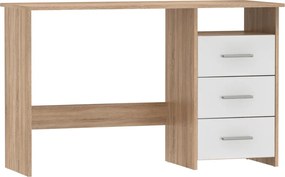 Számítógépasztal, sonoma tölgyfa/fehér, LARISTOTE NEW