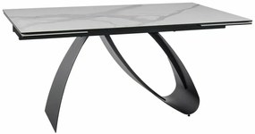 Diuna bővíthető kerámia étkezőasztal matt fehér 160-240 cm