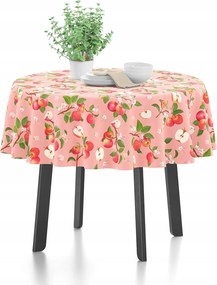 Abrosz kerek, alma mintás vízálló átmérő 142cm Szín Rózsaszín