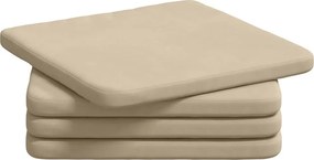 vidaXL Ülőpárnák 4 pcs Krém 40 x 40 x 3 cm Mikroszálas Szövet
