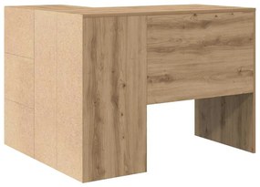 Sarokíróasztal 2 pcs kézműves tölgy 102 x 50 x 75 cm Faanyag
