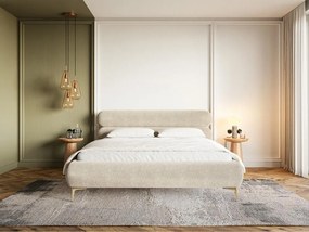 Franciaágy 180 cm Rirri 180 (ágyráccsal) (tárolóhellyel) (világos bézs + arany). Akció -15%. 1099876