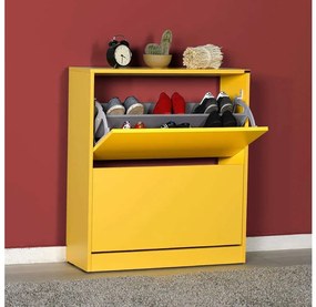 Adore Furniture Cipősszekrény 84x73 cm sárga AD0126