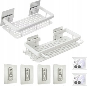 Fürdőszobai Zuhanypolc 2DB Fehér