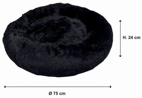 Fekete fekhely kutyáknak ø 75 cm – Love Story