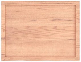 világosbarna kezelt tömör fa fürdőszobai pult 80x60x(2-4) cm