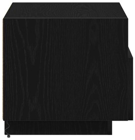 Éjjeli szekrények LED világítással 2 db Fekete tölgy 40x39x37 cm