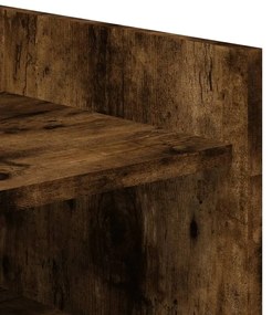 füstös tölgy színű szerelt fa cipőszekrény 74,5 x 37,5 x 100 cm