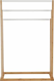 Törülközőtartó, bambusz/fehér, KOMO NEW