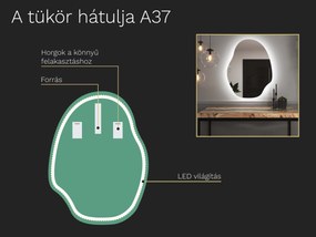 Organikus tükör LED világítással A37