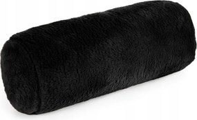 Dekoratív párnahuzat henger Nina 15x45 Eurofirany fekete szőrme és bolyhos