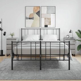 2 db szürke sonoma színű szerelt fa éjjeliszekrény 40x35x69 cm