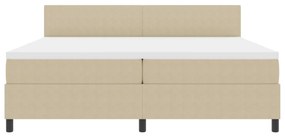 Box Spring Ágy Matraccal &amp; LED Világítással Zöld Szürke 200x200 cm Bársony Szövet