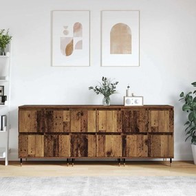 Oldalszekrények 3 pcs Régi fa 180 x 35 x 70 cm Faanyag