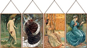 Patten Wilson  Évszakok garnitúra üvegkép, falikép