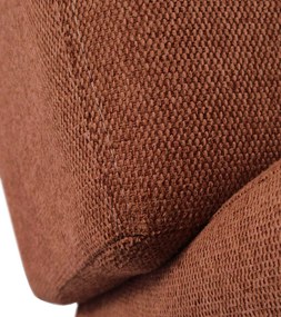 Design fotel, terrakotta/fekete, KAPY