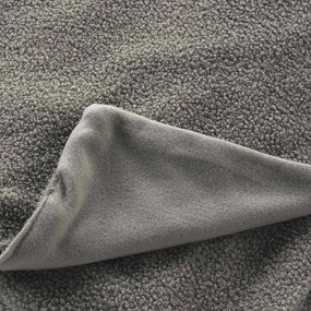 Szürke fleece takaró 125x150 cm Curly Wooly – douceur d'intérieur
