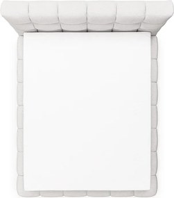 Belmora franciaágy 160x200 cm - könnyen tisztítható bézs Leo 03 szövet