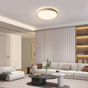 Brilagi-LED Fényerőszabályozható mennyezeti lámpa CORVO LED/72W/230V 3000-6000K fa dekor átm. 50 cm + távirányító
