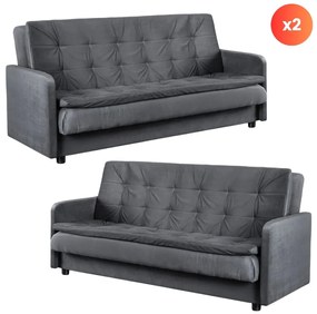 Zestaw 2x Sofa STELLA Szara