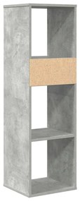 könyvszekrény betonszürke 34x31x112 cm szerelt fa