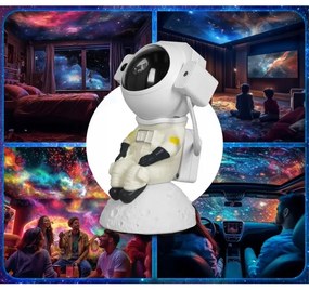 LED RGB projektor 3 az 1-ben LED/5W/5V 3000/4000/6000K űrhajós + távirányító