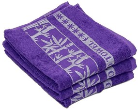 Bambusz törölköző BAMBOO 50x90 cm lila, 70% bambuszszál | 30% pamut