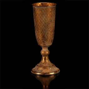 Fém kehely keskeny, arany, 10 x 10 x 30 cm