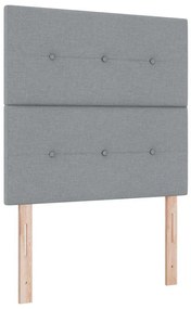 Box Spring ágy matracmal Világosszürke 100 x 200 cm szövet