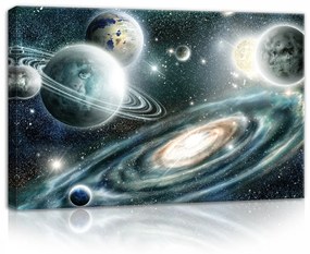 Bolygók, vászonkép, 60x40 cm méretben