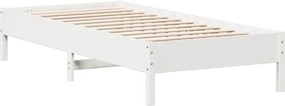 vidaXL fehér tömör fenyőfa ágy matrac nélkül 100 x 200 cm