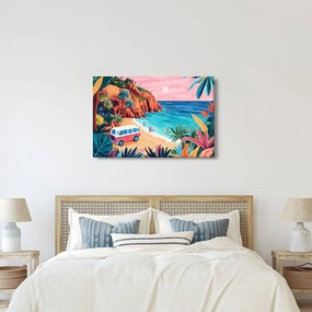 Kép - Lakóautó az óceánnál (90x60 cm)