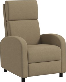 HOMCOM 160°-ban dönthető relaxációs fotel, manuálisan állítható háttámla, beépített lábtartó, 120kg teherbírás, bézs | Aosom