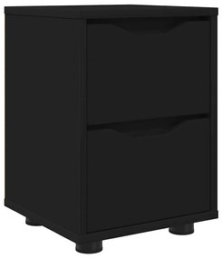 vidaXL Éjjeli asztal fiókkal Fekete 30,5 x 30 x 43 cm Faanyag