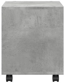 betonszürke szerelt fa görgős szekrény 37 x 33 x 42,5 cm