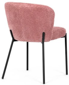 Étkezőszék rózsaszín bouclé szövettel. CT-W1077 PINK2