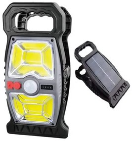 Solar LED Mozgásérzékelős Csipesz Napelem Lámpa – YX-667C, Napelemes és USB Type-C töltéssel, IP65