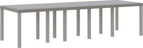 vidaXL Kerti Asztal Világosszürke 300 x 100 x 73 cm polirattan